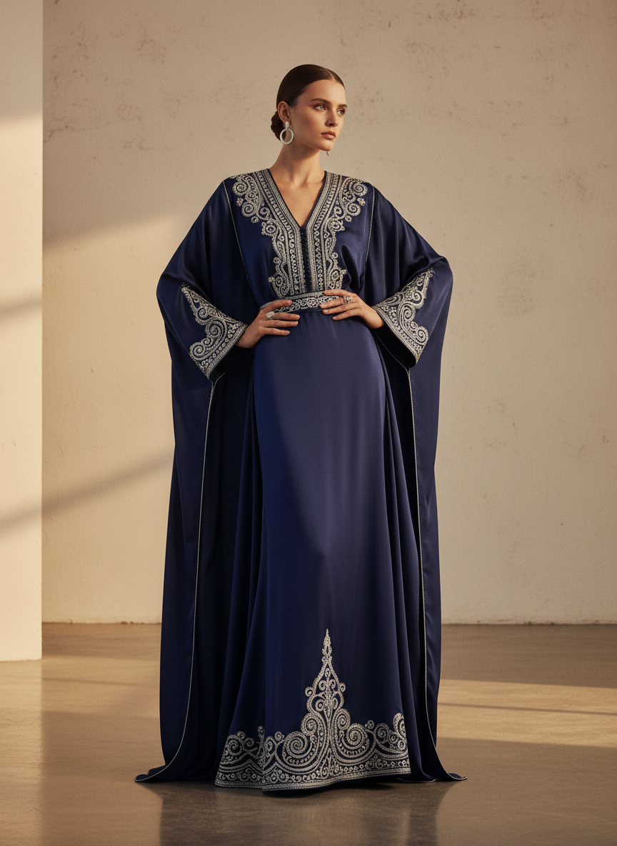 Caftan 2 pièces - Bleu Marine